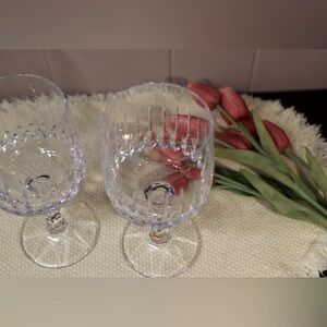 Set of 2 Vintage “Tango” SCHOTT-ZWIESEL Water Goblets prismatic cut crystal EUC